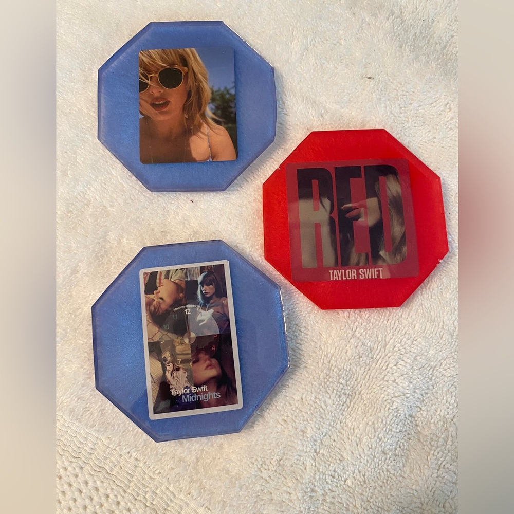 Taylor Swift set of 3 coasters